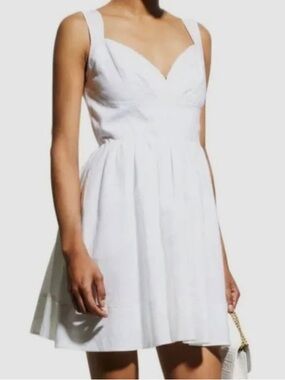 Milly White Sweetheart Neck Mini Dress